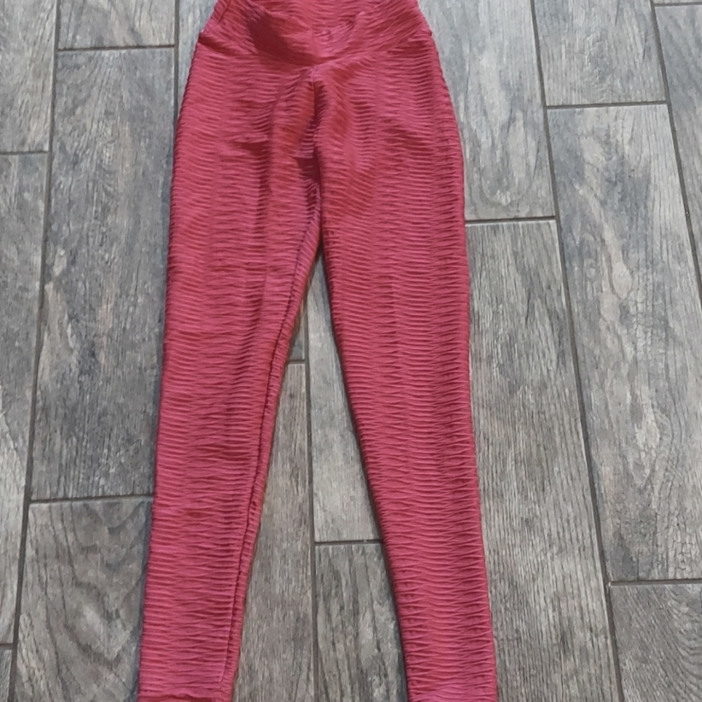 Mix/Match 2 for $10 Dark Pink Scrunch Butt Leggings